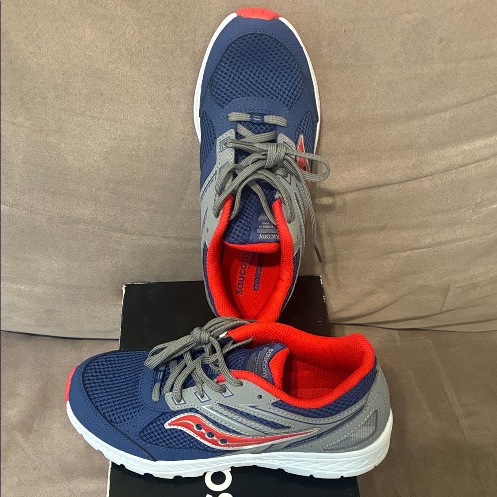 Saucony Navy, Gray & Red Athletic Sneakers